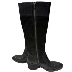 NWT - Born Black Leather & Suede Knee High Riding Boots